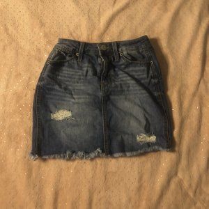 Mudd Stretch Stressed Jean Skirt